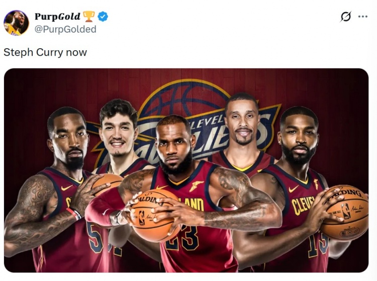 2018骑士五人组詹姆斯/JR/奥斯曼/希尔/TT！湖媒：这就是库里现状